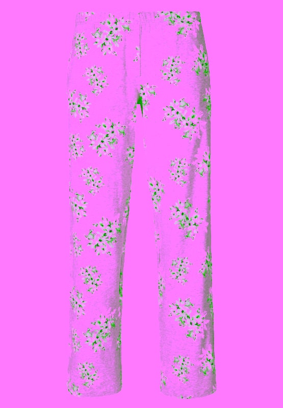 skiny 85632 virágmintás pizsama nadrág szürke melanzs,Fekete