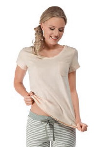 skiny női rövid ujjú pizsama póló 81894 Fehér,Szürke,rózsaszín